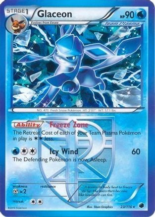 Glaceon (23/116) (Theme Deck Exclusive) [Black & White: Plasma Freeze] - Trinity Hobby