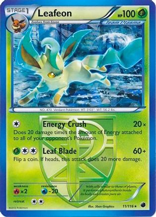 Leafeon (11/116) (Theme Deck Exclusive) [Black & White: Plasma Freeze] - Trinity Hobby