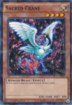 Sacred Crane [BP03-EN010] Shatterfoil Rare - Trinity Hobby