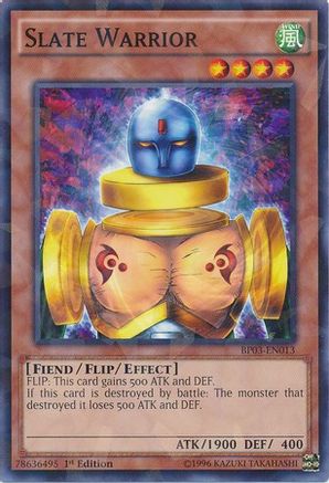 Slate Warrior [BP03-EN013] Shatterfoil Rare - Trinity Hobby