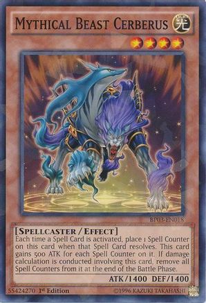 Mythical Beast Cerberus [BP03-EN018] Shatterfoil Rare - Trinity Hobby