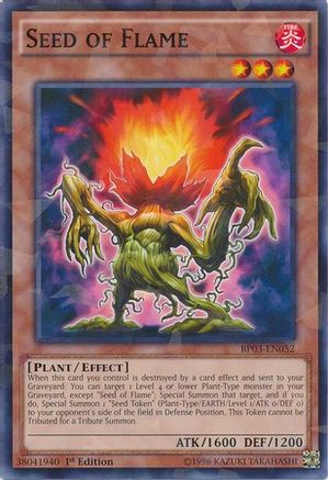 Seed of Flame [BP03-EN052] Shatterfoil Rare - Trinity Hobby