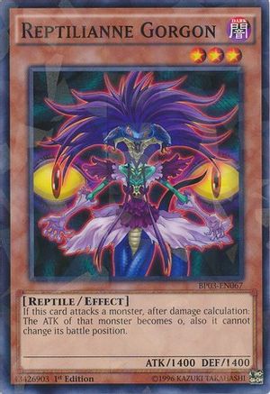 Reptilianne Gorgon [BP03-EN067] Shatterfoil Rare - Trinity Hobby