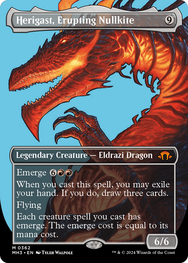 Herigast, Erupting Nullkite (Borderless) [Modern Horizons 3] - Trinity Hobby