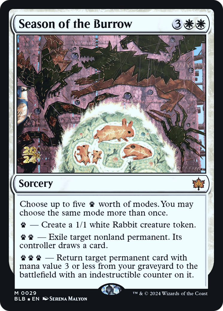 Season of the Burrow [Bloomburrow Prerelease Promos] - Trinity Hobby