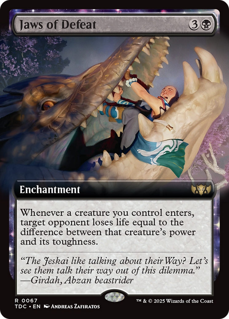 Jaws of Defeat (Extended Art) (TDC-067) - [Commander: Tarkir: Dragonstorm]
