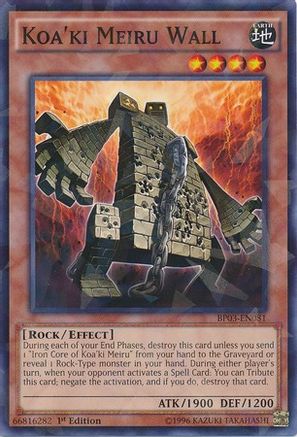 Koa'ki Meiru Wall [BP03-EN081] Shatterfoil Rare - Trinity Hobby