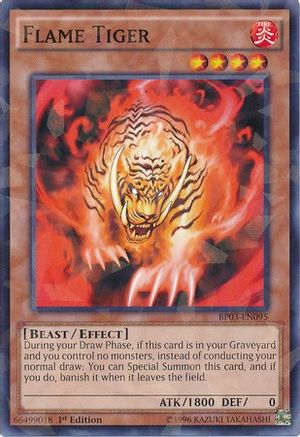 Flame Tiger [BP03-EN095] Shatterfoil Rare - Trinity Hobby