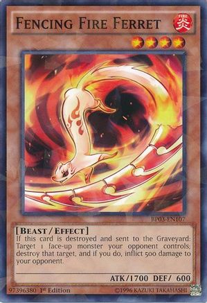 Fencing Fire Ferret [BP03-EN107] Shatterfoil Rare - Trinity Hobby