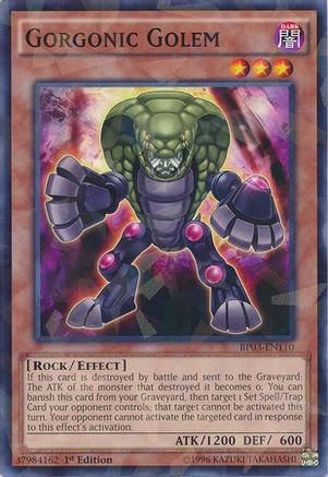 Gorgonic Golem [BP03-EN110] Shatterfoil Rare - Trinity Hobby