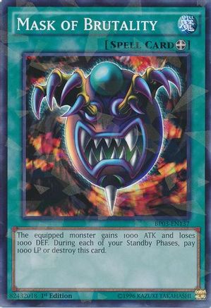 Mask of Brutality [BP03-EN137] Shatterfoil Rare - Trinity Hobby