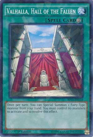 Valhalla, Hall of the Fallen [BP03-EN154] Shatterfoil Rare - Trinity Hobby