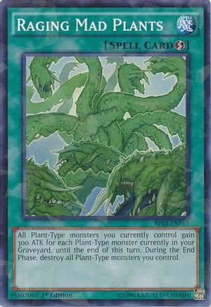 Raging Mad Plants [BP03-EN165] Shatterfoil Rare - Trinity Hobby
