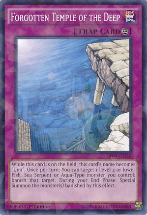 Forgotten Temple of the Deep [BP03-EN216] Shatterfoil Rare - Trinity Hobby