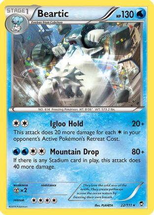Beartic (22/111) [XY: Furious Fists] - Trinity Hobby