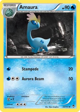 Amaura (25/111) [XY: Furious Fists] - Trinity Hobby