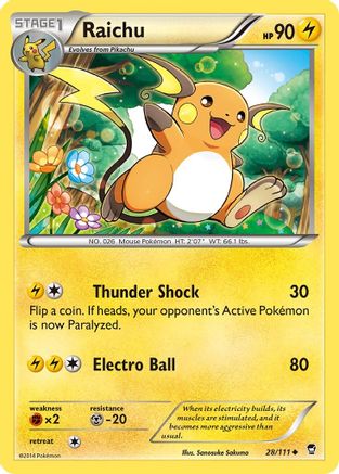 Raichu (28/111) [XY: Furious Fists] - Trinity Hobby
