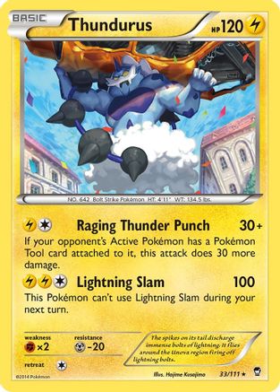Thundurus (33/111) [XY: Furious Fists] - Trinity Hobby