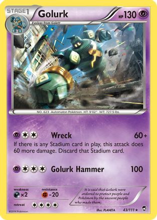 Golurk (43/111) [XY: Furious Fists] - Trinity Hobby
