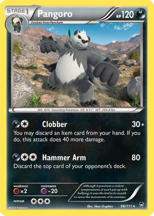 Pangoro (68/111) [XY: Furious Fists] - Trinity Hobby
