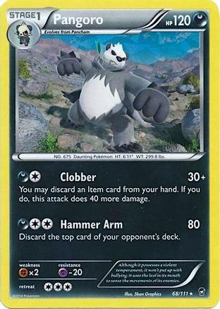 Pangoro (68/111) (Theme Deck Exclusive) [XY: Furious Fists] - Trinity Hobby