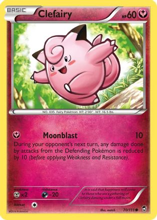Clefairy (70/111) [XY: Furious Fists] - Trinity Hobby