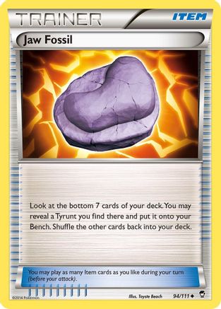 Jaw Fossil (94/111) [XY: Furious Fists] - Trinity Hobby