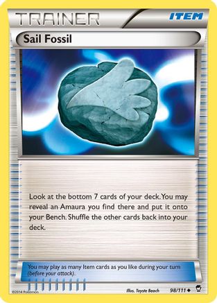 Sail Fossil (98/111) [XY: Furious Fists] - Trinity Hobby