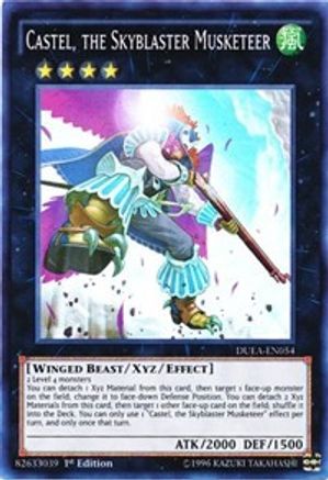 Castel, the Skyblaster Musketeer [DUEA-EN054] Super Rare - Trinity Hobby