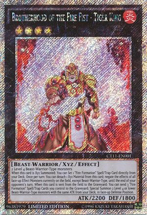 Brotherhood of the Fire Fist - Tiger King [CT11-EN001] Secret Rare - Trinity Hobby