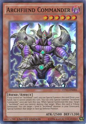 Archfiend Commander [CT11-EN006] Super Rare - Trinity Hobby