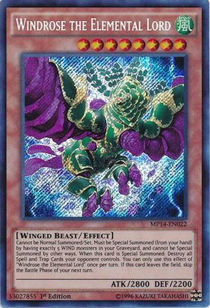 Windrose the Elemental Lord [MP14-EN022] Secret Rare - Trinity Hobby