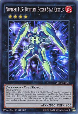 Number 105: Battlin' Boxer Star Cestus [MP14-EN028] Super Rare - Trinity Hobby
