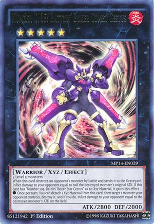 Number C105: Battlin' Boxer Comet Cestus [MP14-EN029] Ultra Rare - Trinity Hobby