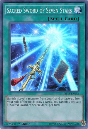 Sacred Sword of Seven Stars [MP14-EN042] Super Rare - Trinity Hobby