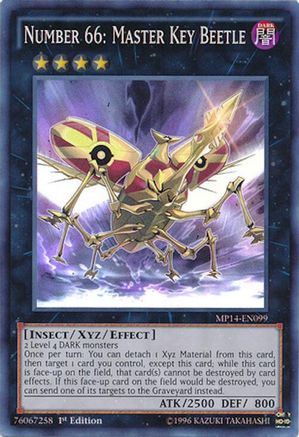 Number 66: Master Key Beetle [MP14-EN099] Super Rare - Trinity Hobby