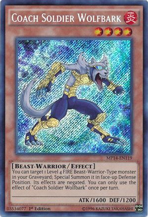 Coach Soldier Wolfbark [MP14-EN119] Secret Rare - Trinity Hobby