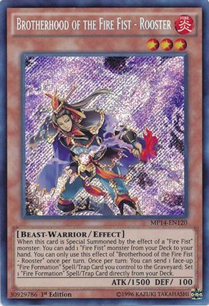 Brotherhood of the Fire Fist - Rooster [MP14-EN120] Secret Rare - Trinity Hobby