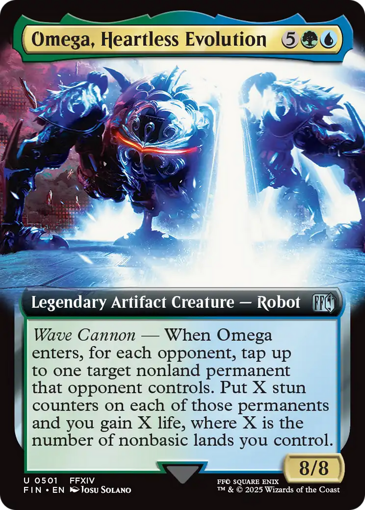 Omega, Heartless Evolution  [Foil]  (FIN-501) - [FINAL FANTASY]: (Extended Art) - Trinity Hobby