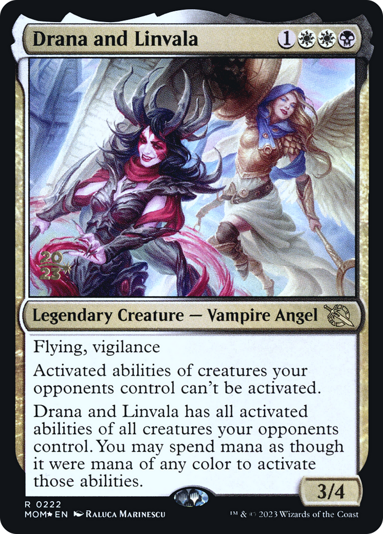 Drana and Linvala [March of the Machine Prerelease Promos] - Trinity Hobby