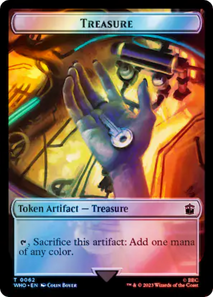 Copy // Treasure (0062) Double-Sided Token (Surge Foil) [Doctor Who Tokens] - Trinity Hobby