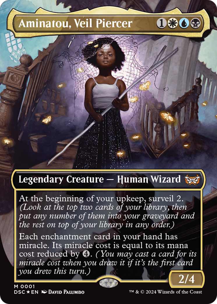 Aminatou, Veil Piercer (Borderless) [Duskmourn: House of Horror Commander] - Trinity Hobby