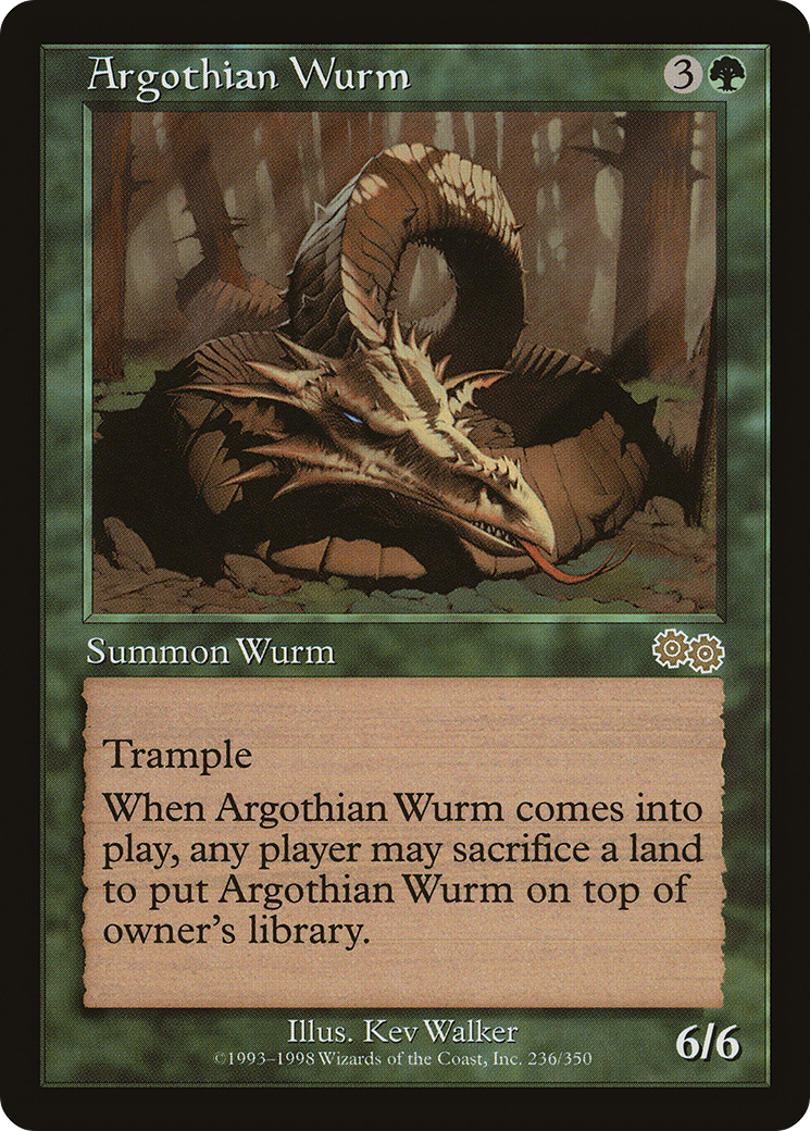 Argothian Wurm [Urza's Saga] - Trinity Hobby