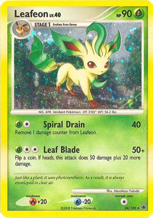 Leafeon (24/100) (Theme Deck Exclusive) [Diamond & Pearl: Majestic Dawn] - Trinity Hobby