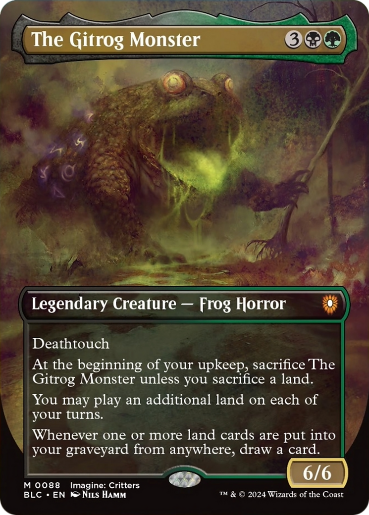 The Gitrog Monster (Borderless) [Bloomburrow Commander] - Trinity Hobby