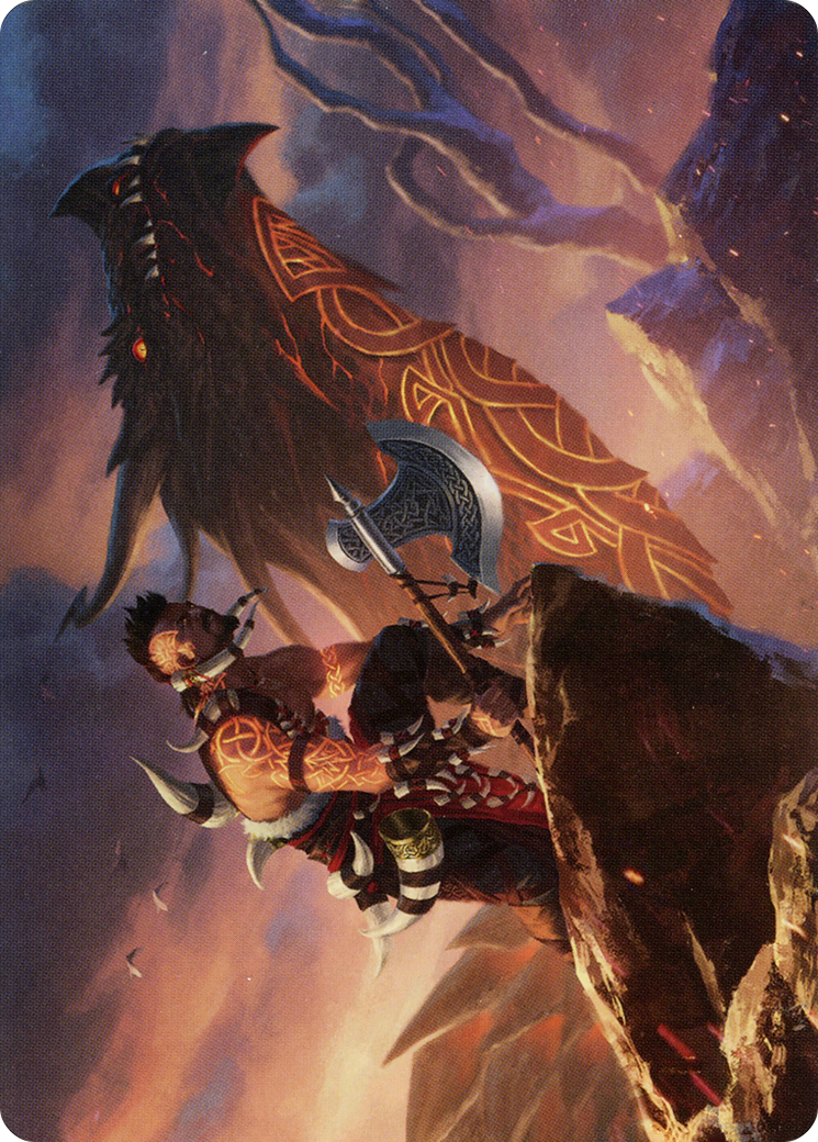 Dragonkin Berserker // Dragonkin Berserker  [Foil]  (ASKHM-032) - [Art Series: Kaldheim] (Borderless) - Trinity Hobby