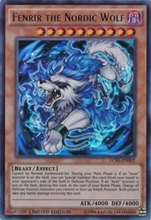Fenrir the Nordic Wolf [LC05-EN002] Ultra Rare - Trinity Hobby