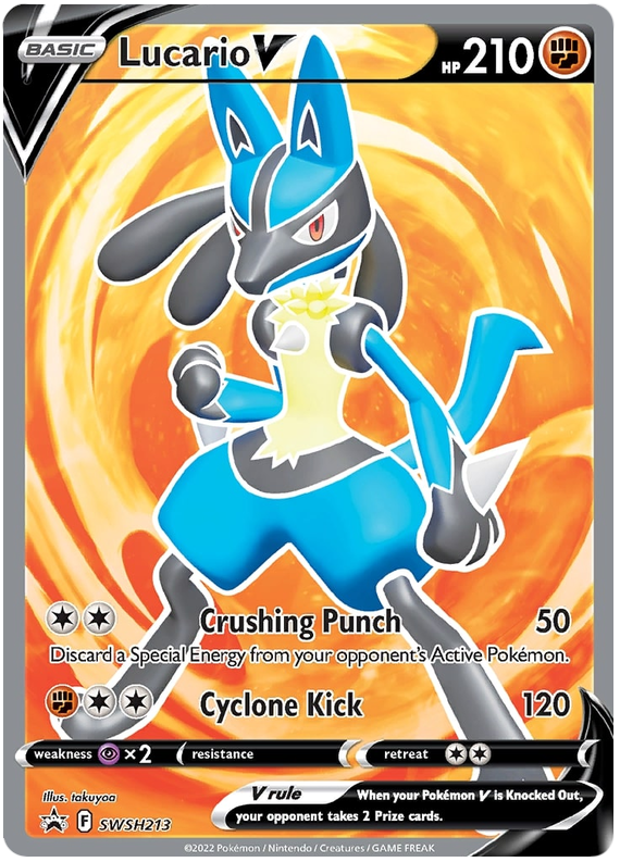 Lucario V (SWSH213) [Sword & Shield: Black Star Promos] - Trinity Hobby