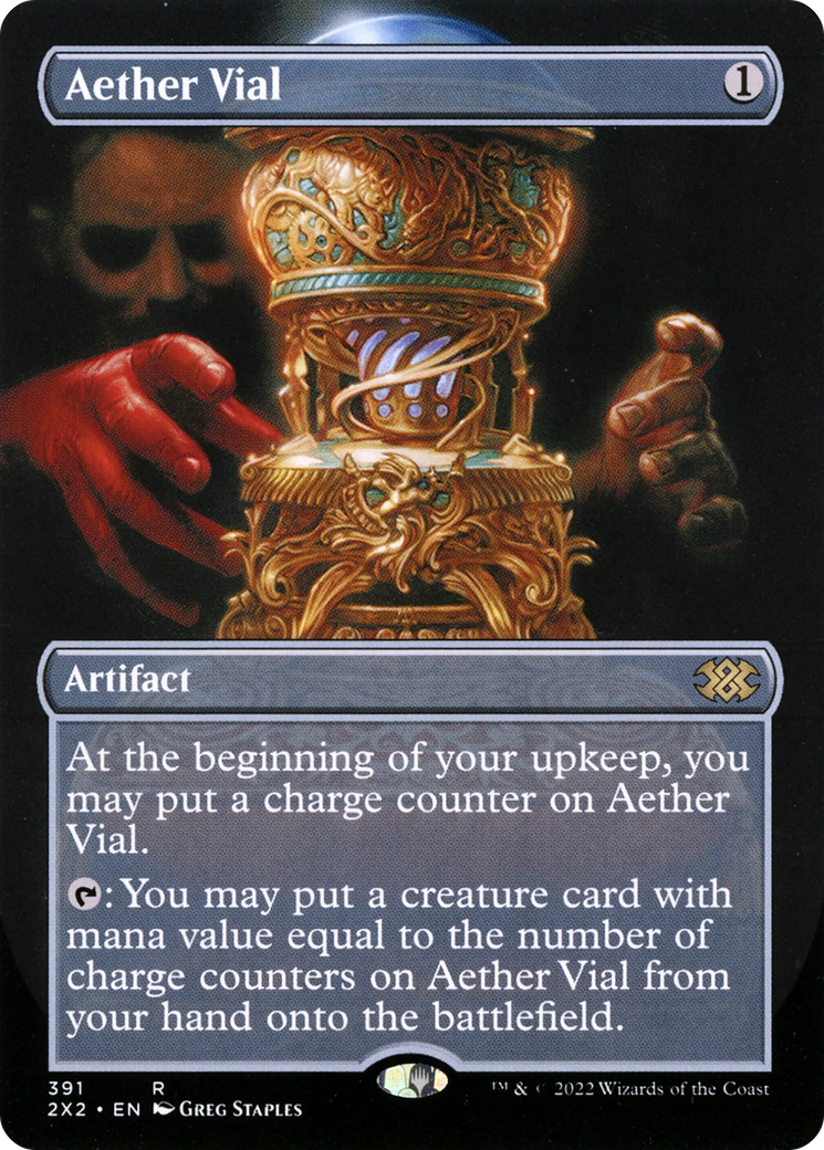 Aether Vial (Borderless Alternate Art) [Double Masters 2022] - Trinity Hobby
