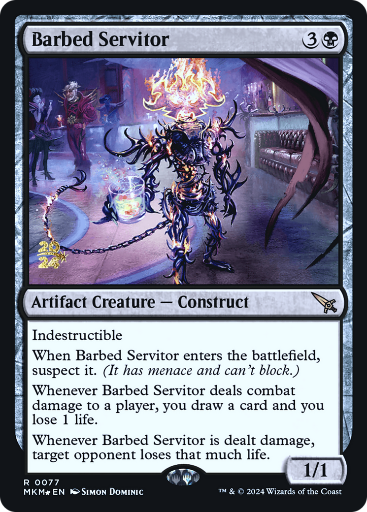 Barbed Servitor [Murders at Karlov Manor Prerelease Promos] - Trinity Hobby